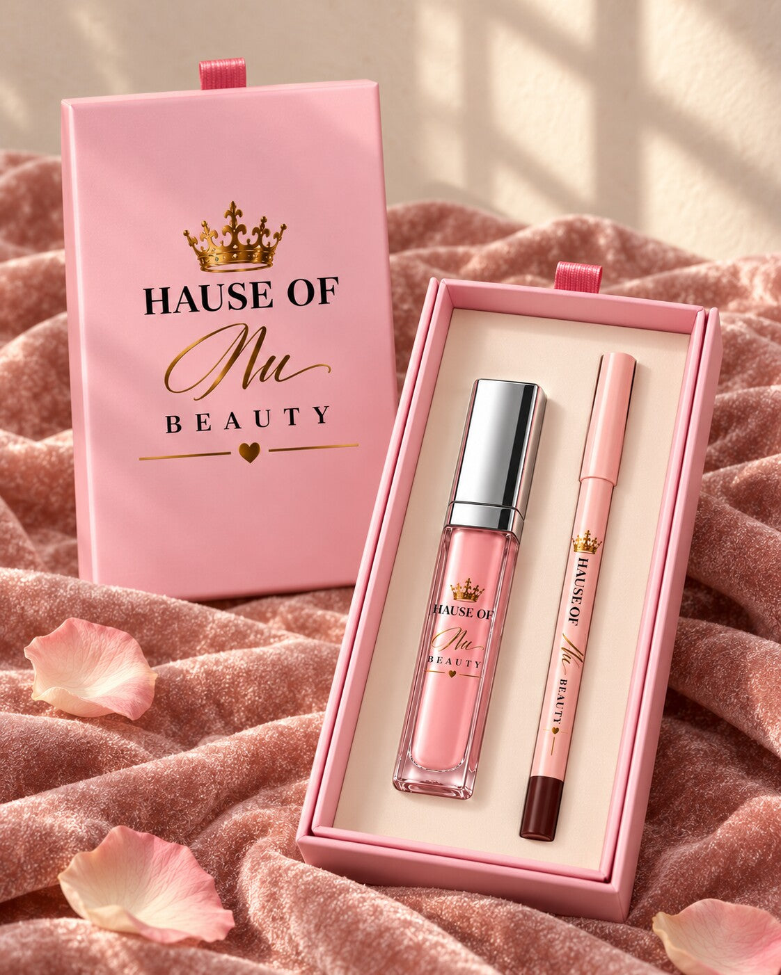Her Lip Gloss in Pink, in the pink Hause of Nu Beauty box